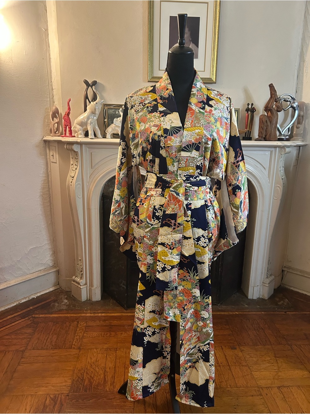 Floral Print Authentic Vintage Kimono